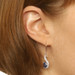 Sterling Kyanite & White Topaz Dangle Earrings - 925 Oval 1.80ctw Twist Pierced Sterling Kyanite & White Topaz Dangle Earrings - 925 Oval 1.80ctw Twist Pierced