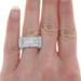Platinum Diamond Cluster Cocktail Band Baguette & Princess 1.60ctw Ring Sz 5 1/2 Platinum Diamond Cluster Cocktail Band Baguette & Princess 1.60ctw Ring Sz 5 1/2