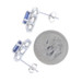 Sterling Kyanite & White Topaz Large Stud Earrings - 925 Oval 1.53ctw Flowers Sterling Kyanite & White Topaz Large Stud Earrings - 925 Oval 1.53ctw Flowers