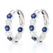 White Gold Sapphire & Diamond Inside-Out Hoop Earrings - 18k Round Cut 3.98ctw White Gold Sapphire & Diamond Inside-Out Hoop Earrings - 18k Round Cut 3.98ctw
