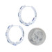 White Gold Sapphire & Diamond Inside-Out Hoop Earrings - 18k Round Cut 3.98ctw White Gold Sapphire & Diamond Inside-Out Hoop Earrings - 18k Round Cut 3.98ctw