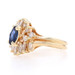 Yellow Gold Sapphire & Diamond Halo Bypass Ring - 14k Marquise 1.23ctw Yellow Gold Sapphire & Diamond Halo Bypass Ring - 14k Marquise 1.23ctw