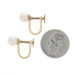 Gold Filled Akoya Pearl Stud Earrings - Non-Pierced Screw-Ons