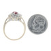 Yellow Gold Ruby & Diamond Halo Bypass Ring - 14k Oval .80ctw Yellow Gold Ruby & Diamond Halo Bypass Ring - 14k Oval .80ctw