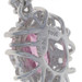Sterling Pink & White Topaz Halo Dangle Earrings - 925 Oval 7.10ctw Flowers Sterling Pink & White Topaz Halo Dangle Earrings - 925 Oval 7.10ctw Flowers