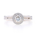 White Gold Diamond Halo Engagement Ring - 14k Round Brilliant .50ctw White Gold Diamond Halo Engagement Ring - 14k Round Brilliant .50ctw