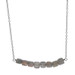 Sterling Silver Labradorite Beaded Bar Necklace 925 Faceted Bead Cube Adjustable Sterling Silver Labradorite Beaded Bar Necklace 925 Faceted Bead Cube Adjustable