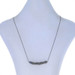 Sterling Silver Labradorite Beaded Bar Necklace 925 Faceted Bead Cube Adjustable Sterling Silver Labradorite Beaded Bar Necklace 925 Faceted Bead Cube Adjustable