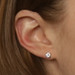 Yellow Gold Diamond Stud Earrings - 14k Round Brilliant .80ctw Pierced Screw-Ons Yellow Gold Diamond Stud Earrings - 14k Round Brilliant .80ctw Pierced Screw-Ons