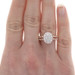 Rose Gold Diamond Reversible Cluster Halo Ring - 14k Round 2.20ctw Brown Sz7 1/2