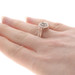 Rose Gold Diamond Reversible Cluster Halo Ring - 14k Round 2.20ctw Brown Sz7 1/2