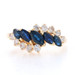 Yellow Gold Sapphire & Diamond Bypass Ring - 14k Marquise 1.47ctw Five-Stone Yellow Gold Sapphire & Diamond Bypass Ring - 14k Marquise 1.47ctw Five-Stone