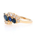 Yellow Gold Sapphire & Diamond Bypass Ring - 14k Marquise 1.47ctw Five-Stone Yellow Gold Sapphire & Diamond Bypass Ring - 14k Marquise 1.47ctw Five-Stone