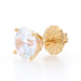 SINGLE Yellow Gold Cubic Zirconia Stud Earring - 14k Round 1.55ct One Pierced SINGLE Yellow Gold Cubic Zirconia Stud Earring - 14k Round 1.55ct One Pierced