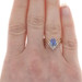 Yellow Gold Sapphire & Diamond Ring - 14k Pear 1.16ctw V Wishbone Yellow Gold Sapphire & Diamond Ring - 14k Pear 1.16ctw V Wishbone