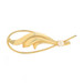 Gold Filled Pearl Vintage Feather Leaf Brooch - 1/20 12k Botanical Pin