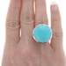 NEW Yours by Loren Amazonite Ring - Sterling 925 Cocktail Solitaire Size 10 1/4 NEW Yours by Loren Amazonite Ring - Sterling 925 Cocktail Solitaire Size 10 1/4