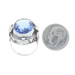 Sterling Glass Vintage Cocktail Solitaire Ring - 925 Oval Floral Size 5 3/4 Sterling Glass Vintage Cocktail Solitaire Ring - 925 Oval Floral Size 5 3/4