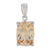 Sterling Cubic Zirconia Solitaire Pendant - 925 Cushion Checkerboard 11.60ct Sterling Cubic Zirconia Solitaire Pendant - 925 Cushion Checkerboard 11.60ct