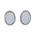 Sterling Silver Engravable Oval Large Stud Earrings - 925 Rope-Textured Pierced Sterling Silver Engravable Oval Large Stud Earrings - 925 Rope-Textured Pierced
