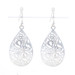 Sterling Silver Botanical Scroll Dangle Earrings - 925 Teardrop Pierced