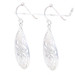 Sterling Silver Botanical Scroll Dangle Earrings - 925 Teardrop Pierced