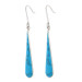 Sterling Silver Howlite Elongated Teardrop Dangle Earrings - 925 Pierced Sterling Silver Howlite Elongated Teardrop Dangle Earrings - 925 Pierced