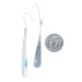 Sterling Silver Howlite Elongated Teardrop Dangle Earrings - 925 Pierced Sterling Silver Howlite Elongated Teardrop Dangle Earrings - 925 Pierced