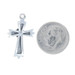 Sterling Silver Malachite Cross Pendant - 925 Round Cabochon Faith Sterling Silver Malachite Cross Pendant - 925 Round Cabochon Faith