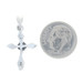 Sterling Silver Marcasite Floral Cross Pendant - 925 Faith Milgrain Sterling Silver Marcasite Floral Cross Pendant - 925 Faith Milgrain