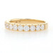 Yellow Gold Diamond French Set Wedding Band - 18k Round Cut .98ctw Ring Yellow Gold Diamond French Set Wedding Band - 18k Round Cut .98ctw Ring