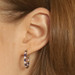 Yellow Gold Sapphire & Diamond Inside-Out Hoop Earrings -14k Rnd 1.25ctw Pierced Yellow Gold Sapphire & Diamond Inside-Out Hoop Earrings -14k Rnd 1.25ctw Pierced