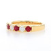 Yellow Gold Ruby & Diamond French Set Band - 18k Round 1.05ctw Wedding Ring Yellow Gold Ruby & Diamond French Set Band - 18k Round 1.05ctw Wedding Ring