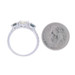 White Gold Diamond & Sapphire Three-Stone Engagement Ring 14k Round 2.05ctw White Gold Diamond & Sapphire Three-Stone Engagement Ring 14k Round 2.05ctw