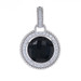Judith Ripka Onyx & Cubic Zirconia Halo Enhancer Pendant - Sterling 925 Cabochon Judith Ripka Onyx & Cubic Zirconia Halo Enhancer Pendant - Sterling 925 Cabochon
