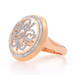 Rose Gold Diamond Cluster Cocktail Halo Ring 14k .60ctw Floral Vine Scrollwork Rose Gold Diamond Cluster Cocktail Halo Ring 14k .60ctw Floral Vine Scrollwork