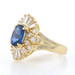 Yellow Gold Sapphire & Diamond Ballerina Halo Ring - 14k Oval 3.43ctw Yellow Gold Sapphire & Diamond Ballerina Halo Ring - 14k Oval 3.43ctw