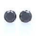 White Gold Black Diamond Stud Earrings - 14k Round 2.00ctw Screw-Ons Treated
