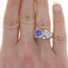 White Gold Tanzanite & Diamond Ring - 14k Trillion 1.65ctw Bypass White Gold Tanzanite & Diamond Ring - 14k Trillion 1.65ctw Bypass