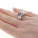 White Gold Tanzanite & Diamond Ring - 14k Trillion 1.65ctw Bypass White Gold Tanzanite & Diamond Ring - 14k Trillion 1.65ctw Bypass