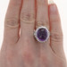 Platinum Amethyst & Diamond Ring - Oval Cabochon 9.92ctw Filigree Milgrain Sz 7 Platinum Amethyst & Diamond Ring - Oval Cabochon 9.92ctw Filigree Milgrain Sz 7