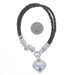 Judith Ripka Cubic Zirconia Braided Heart Charm Bracelet 7 1/4" 925 Reversible Judith Ripka Cubic Zirconia Braided Heart Charm Bracelet 7 1/4" 925 Reversible