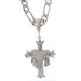 Sterling Budded Resurrection Cross Men's Pendant Necklace 18" - 925 Faith Bling Sterling Budded Resurrection Cross Men's Pendant Necklace 18" - 925 Faith Bling