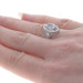 White Gold Aquamarine Cocktail Solitaire Ring -10k Oval 1.20ct Milgrain Filigree White Gold Aquamarine Cocktail Solitaire Ring -10k Oval 1.20ct Milgrain Filigree