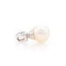 White Gold Cultured Pearl & Diamond Pendant - 14k White Gold Cultured Pearl & Diamond Pendant - 14k