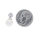 White Gold Cultured Pearl & Diamond Pendant - 14k White Gold Cultured Pearl & Diamond Pendant - 14k