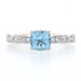 White Gold Aquamarine & Diamond Engagement Ring 14k Cushion Cut 1.07ctw White Gold Aquamarine & Diamond Engagement Ring 14k Cushion Cut 1.07ctw