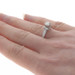 White Gold Diamond Engagement Ring - 14k Round Brilliant .88ctw Cathedral Halo