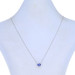 White Gold Tanzanite & Diamond East-West Halo Necklace - 14k Oval 2.41ctw Adjust White Gold Tanzanite & Diamond East-West Halo Necklace - 14k Oval 2.41ctw Adjust