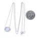 White Gold Tanzanite & Diamond East-West Halo Necklace - 14k Oval 2.41ctw Adjust White Gold Tanzanite & Diamond East-West Halo Necklace - 14k Oval 2.41ctw Adjust